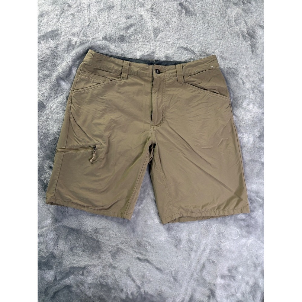 Patagonia Quandary Shorts Mens 32 Tan Hiking Outdoor Cargo Pockets Quick Dry